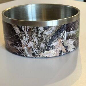 RTIC Stainless Steel Pet Bowl Camo Leaf Pattern BPA Free Dog Food Water Dish